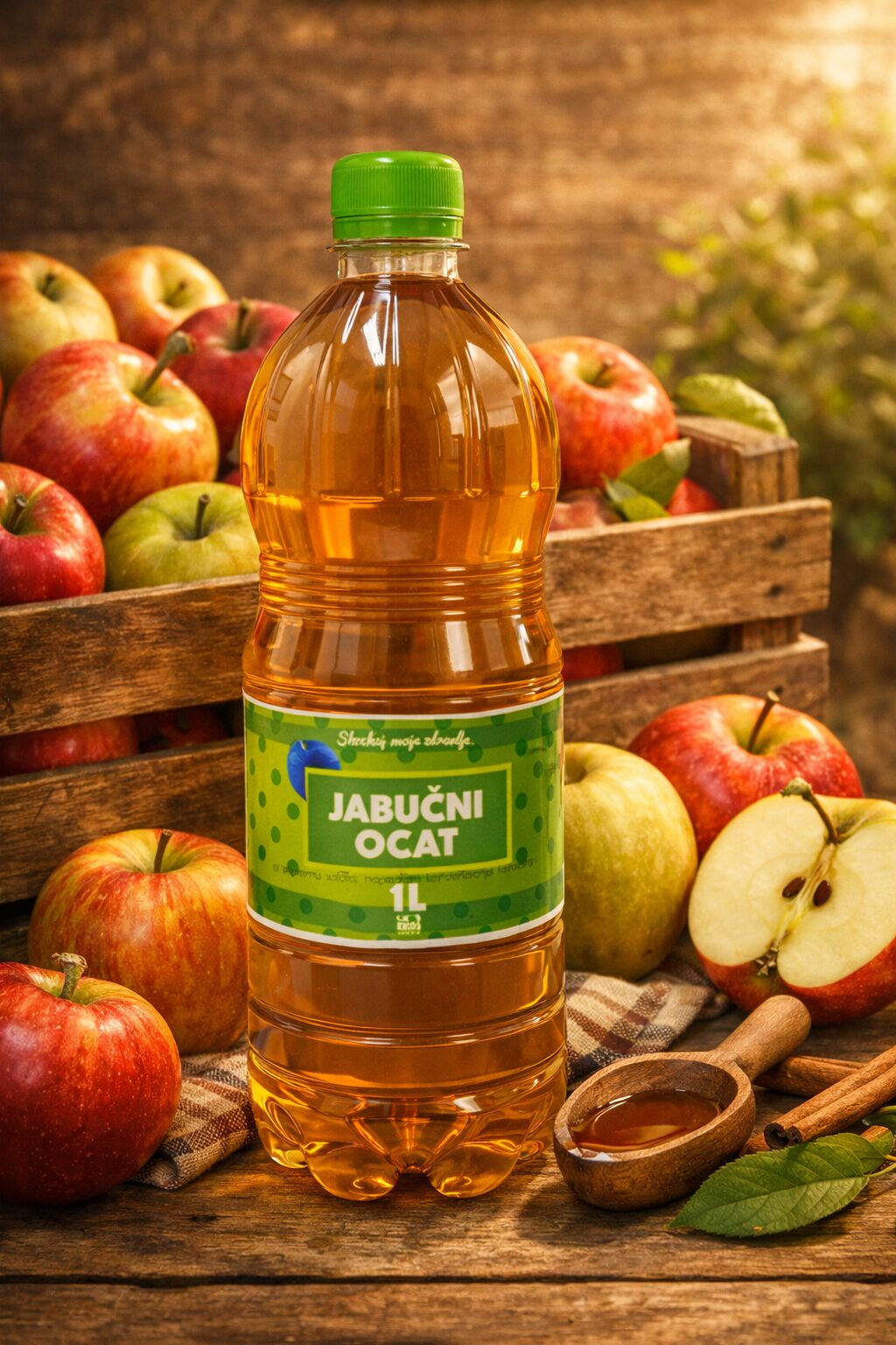 Jabučni ocat Ekos Green uz jabuke